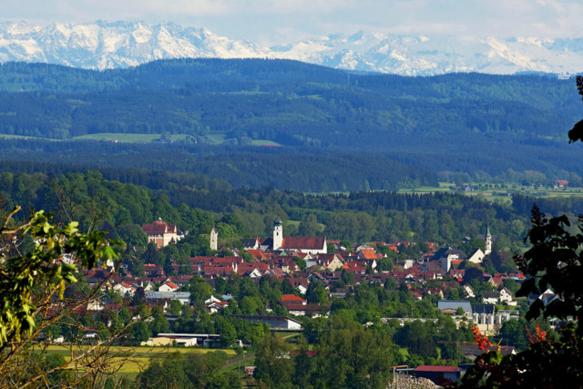 Panoramablick auf die Stadt Leutkirch
